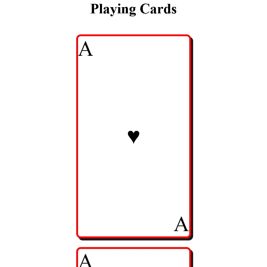 Playing Cards Project Screenshot