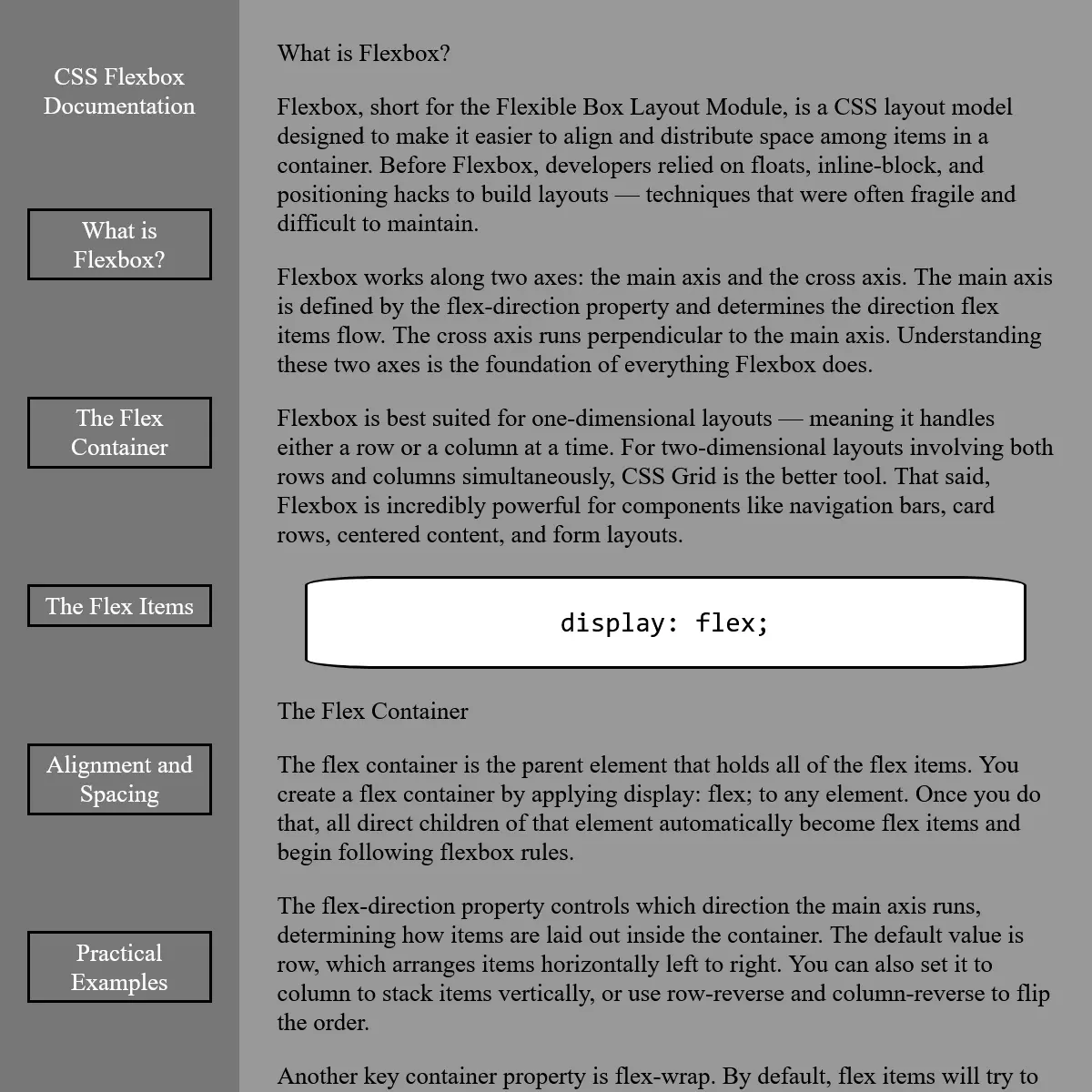 Technical Document Project Screenshot